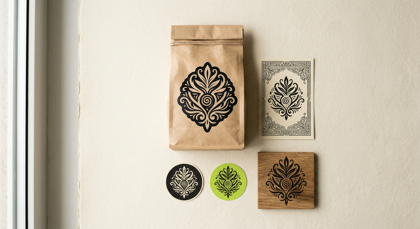 Warm coffee-toned brand board showing logo, color palette, and typography for Roast & Co. specialty coffee